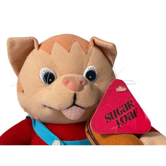 Sugar Loaf Violinist Cat Plush With Violin / Viola VTG Stuffed Animal W/ Tags - Picture 3 of 7